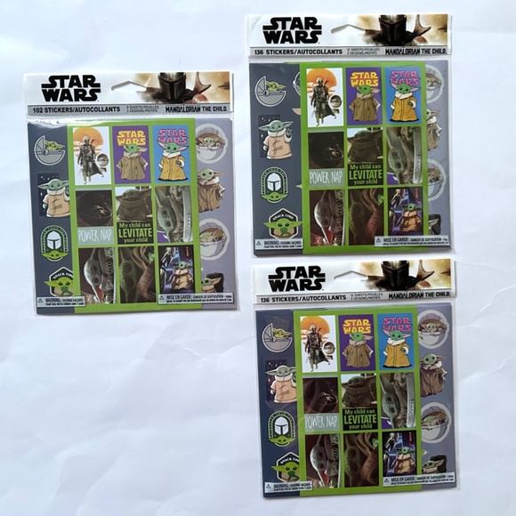 STOCKING STUFFER! The Mandalorian Star Wars Grogu Sticker Bundle - Picture 3 of 4